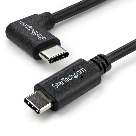 StarTech.com 3ft (1m) USB-C Charging Cable, Right-Angled, Charge & Sync, 60W (3A) PD, USB 2.0 Laptop Charger Cable - USB C Charging Cord product image