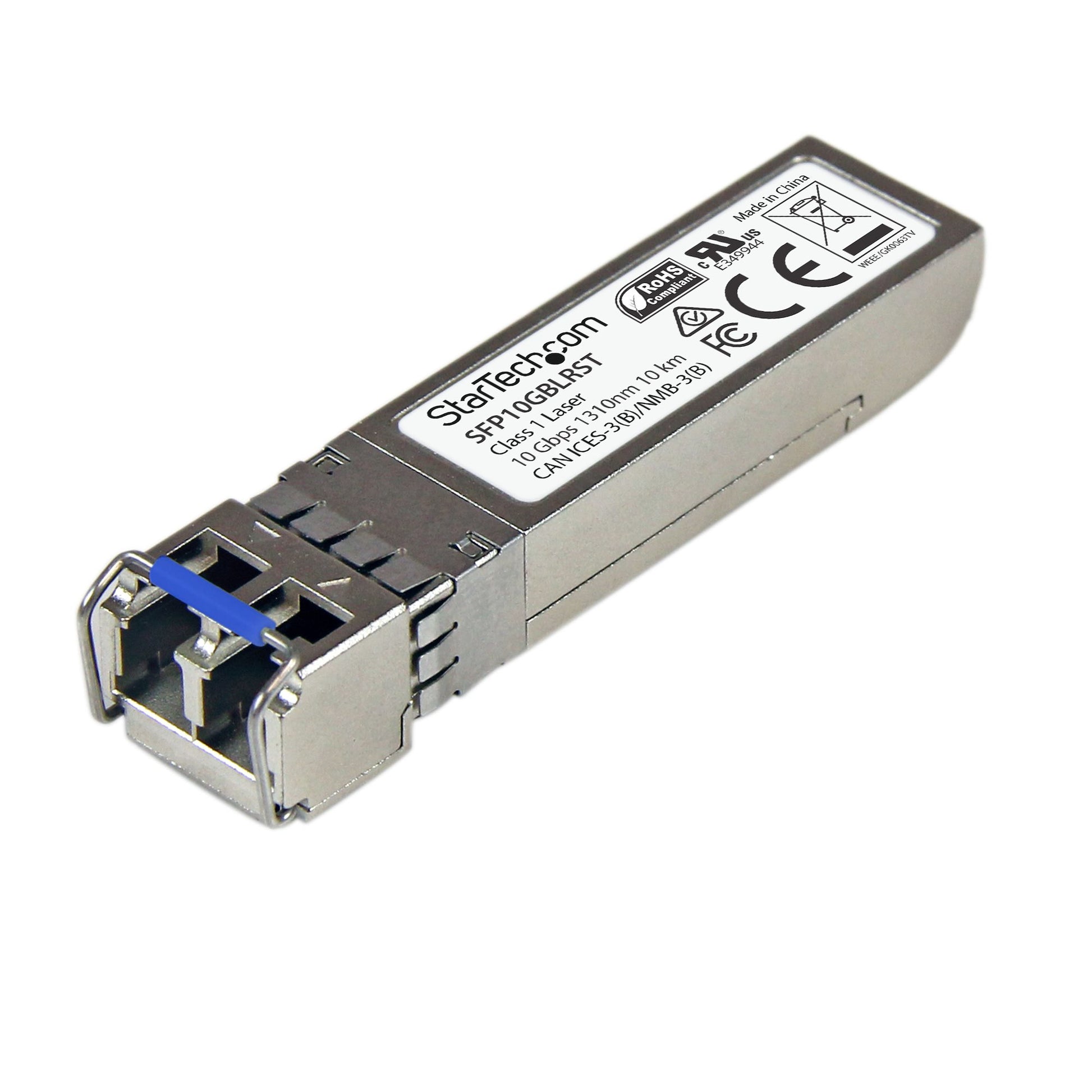 StarTech.com MSA Uncoded SFP+ Module - 10GBASE-LR - 10GbE Single Mode Fiber (SMF) Optic Transceiver - 10GE Gigabit Ethernet SFP+ - LC 10km - 1310nm - DDM product image