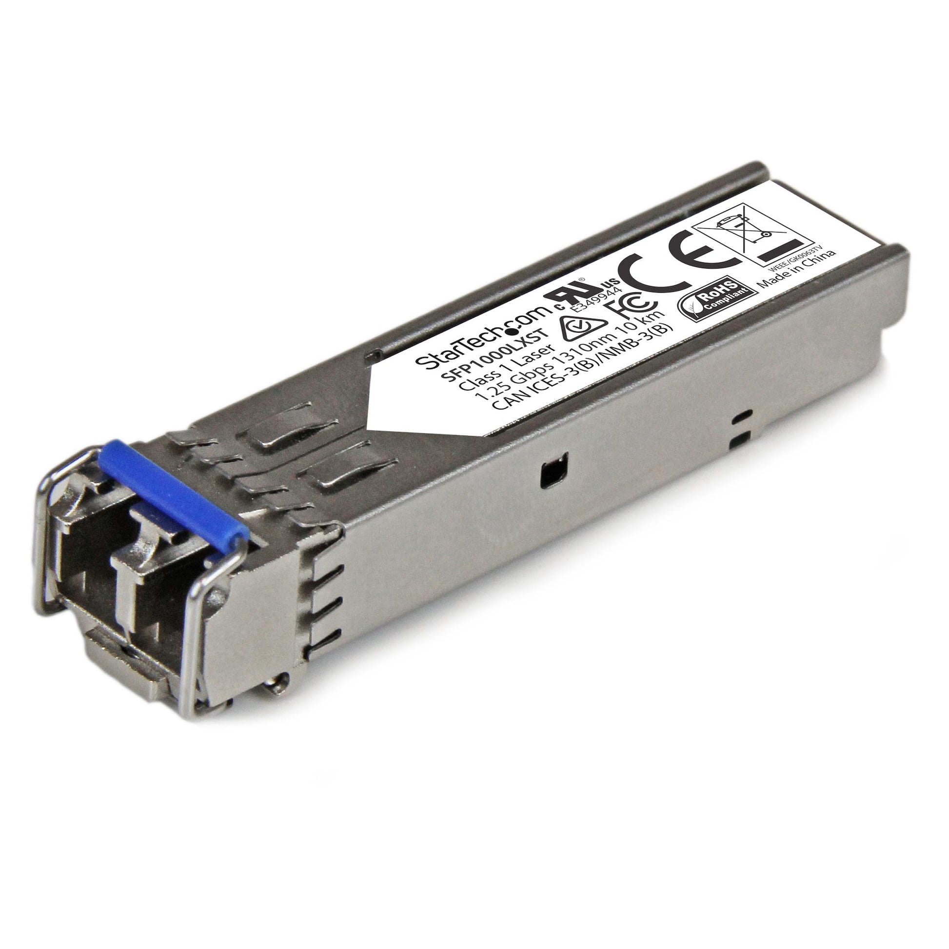 StarTech.com MSA Uncoded SFP Module - 1000BASE-LX - 1GbE Single Mode Fiber (SMF) Optic Transceiver - 1GE Gigabit Ethernet SFP - LC 10km - 1310nm - DDM product image