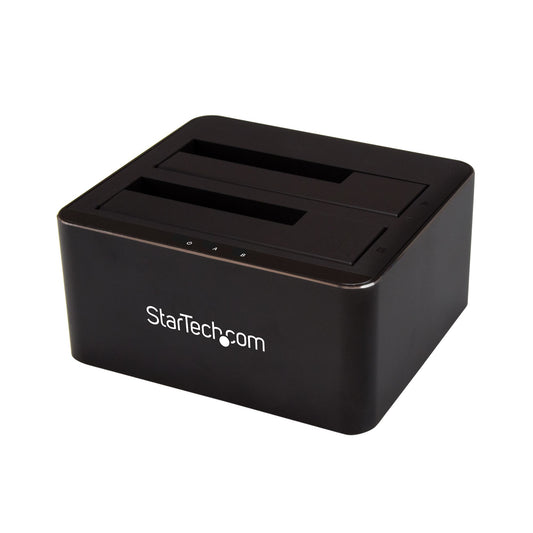 StarTech.com Dual-Bay USB 3.0 to SATA Hard Drive Docking Station, USB Hard Drive Dock, External 2.5/3.5" SATA I/II/III SSD/HDD Docking Station, Hot-Swap Hard Drive Bays, Top-Loading product image