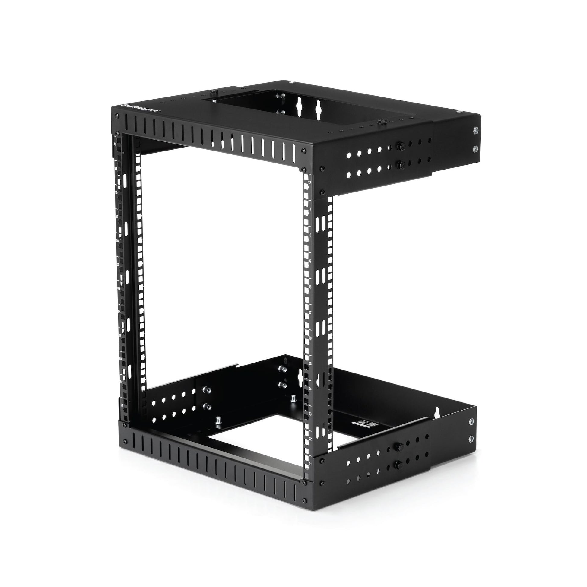StarTech.com 2-Post 12U Heavy-Duty Wall Mount Network Rack, 19" Open Frame Server Rack with Adjustable Depth, Wall Mount Data Rack for IT / AV / Patch Panel / Computer Equipment - Cage Nuts… product image