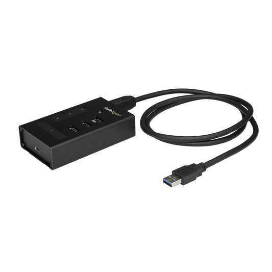 StarTech.com 4 Port USB 3.0 Hub - USB Type-A to 1x USB-C & 3x USB-A - Commercial Metal USB Hub - SuperSpeed USB 3.2 Gen 1 (5Gbps)- Self Powered - BC 1.2 Fast Charge - Mountable/Rugged product image
