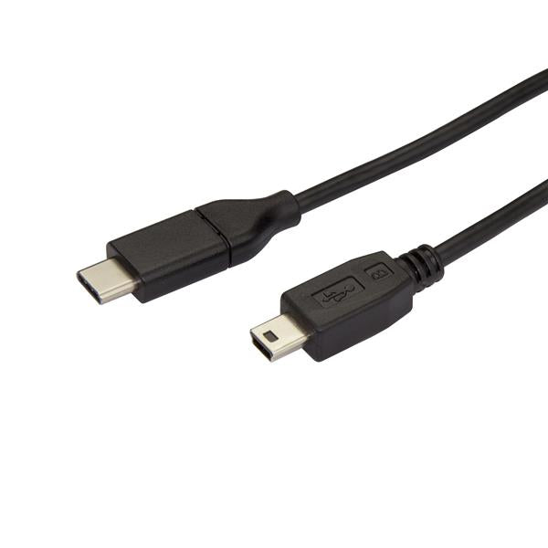 StarTech.com 6.6ft (2m) USB-C to Mini-USB Cable, Data Cord, USB 2.0, USB-C Data Transfer Cable product image