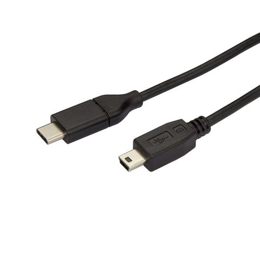 StarTech.com 6.6ft (2m) USB-C to Mini-USB Cable, Data Cord, USB 2.0, USB-C Data Transfer Cable product image