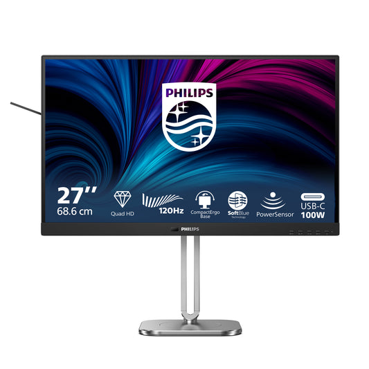 Philips 27B2U4601/75 computer monitor 68.6 cm (27") 2560 x 1440 pixels Quad HD LCD Grey