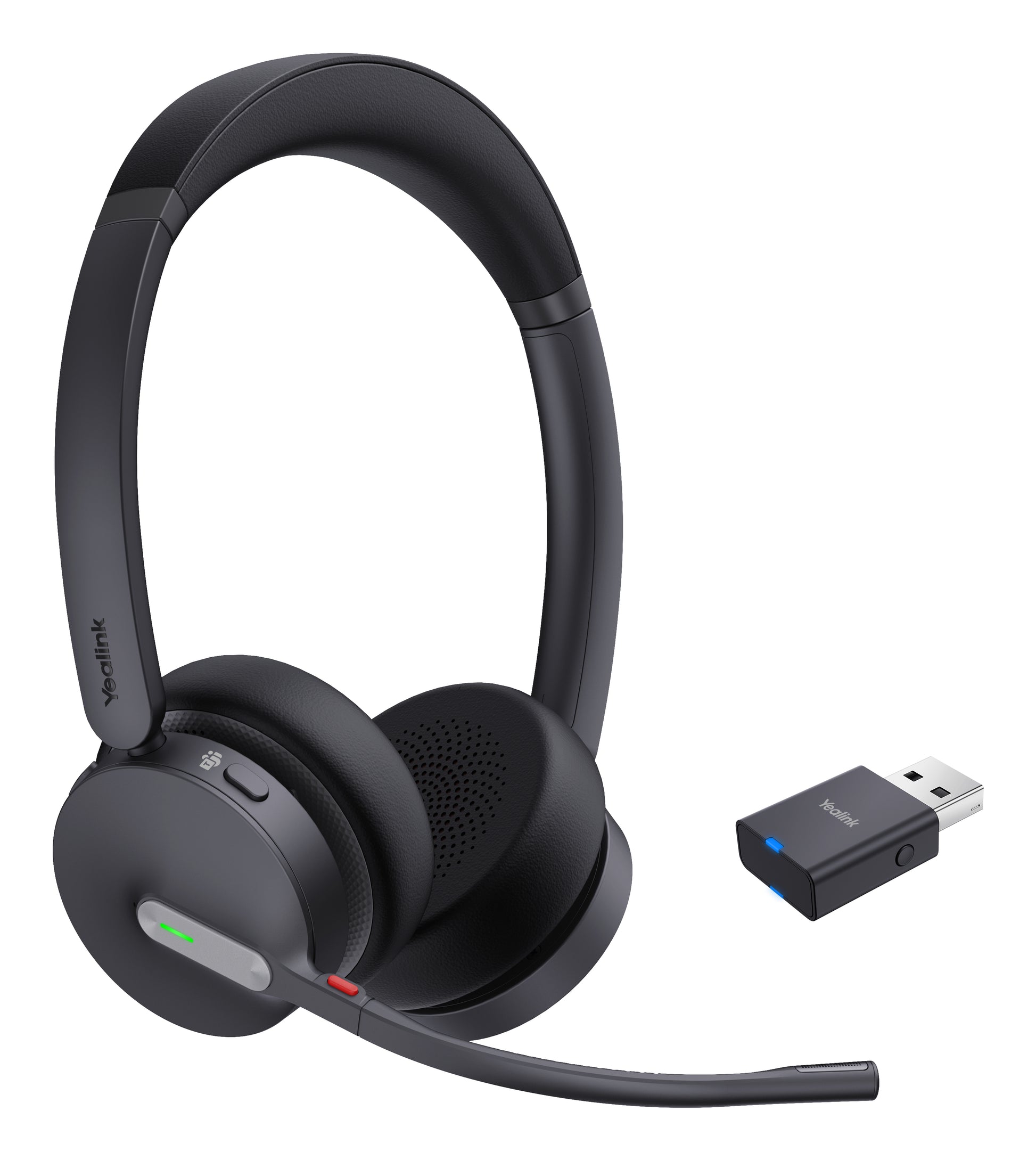 Yealink WH64 Hybrid Dual Teams Headset Wireless Head-band Office/Call center Micro-USB Bluetooth Black product image