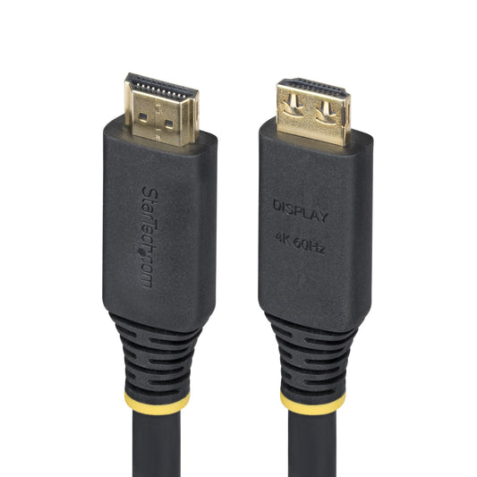 StarTech.com 10m (33ft) Active High Speed HDMI Cable with Gripping Connectors, 4K 60Hz/1440p 144Hz, HDR10/HDCP 2.2/ARC, 18Gbps, UHD HDMI Cord for TV/Monitor/Display, TPE Jacket product image