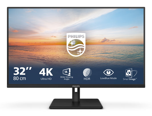 Philips 1000 series 32E1N1800LA/75 computer monitor 80 cm (31.5") 3840 x 2160 pixels 4K Ultra HD LCD Black - Philips