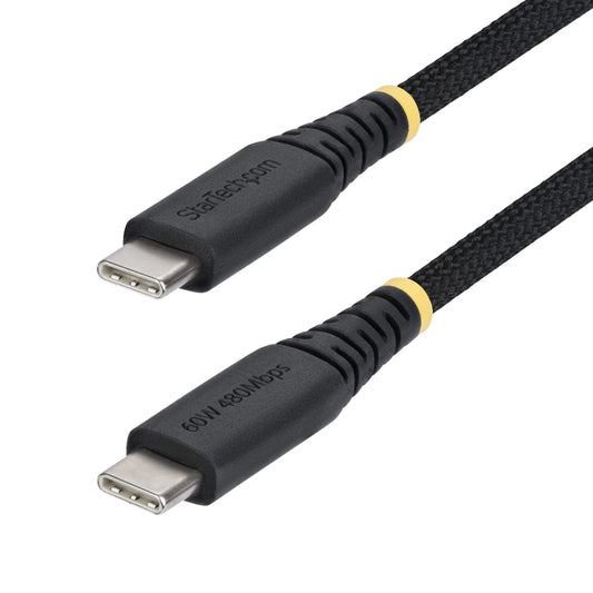 StarTech.com 3m (10ft) USB-C Charging Cable, 60W (3A) PD, Dual-Layer Braided Nylon/TPE Jacket, Rugged USB C Charging Cord, USB 2.0 Laptop Charger Cable product image