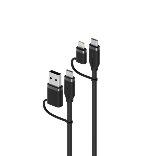 ALOGIC 4-IN-1 UNIVERSAL CHARGING CABLE 1.5M BK (ELSI4IN1U2BK1.5)