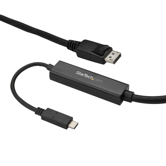 StarTech 9.8ft/3m USB C to DisplayPort 1.2 Cable 4K 60Hz - USB-C to DisplayPort Adapter Cable - HBR2 USB Type-C DP Alt Mode to DP Monitor Video Cable - Works w/ Thunderbolt 3 - Black