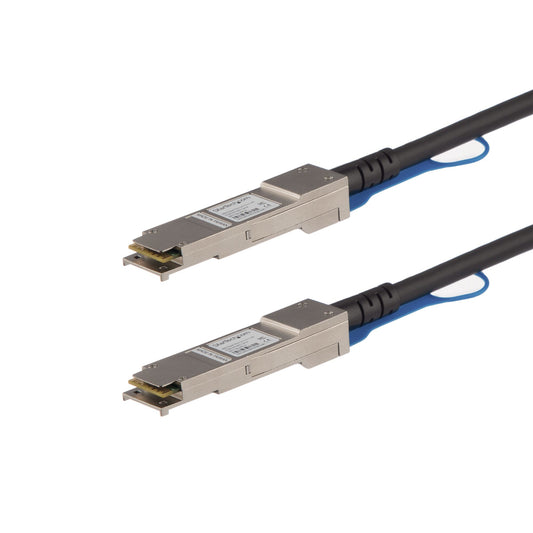 StarTech.com MSA Uncoded Compatible 1m 40G QSFP+ to QSFP+ Direct Attach Breakout Cable Twinax - 40 GbE QSFP+ Copper DAC 40 Gbps Low Power Passive Transceiver Module DAC product image