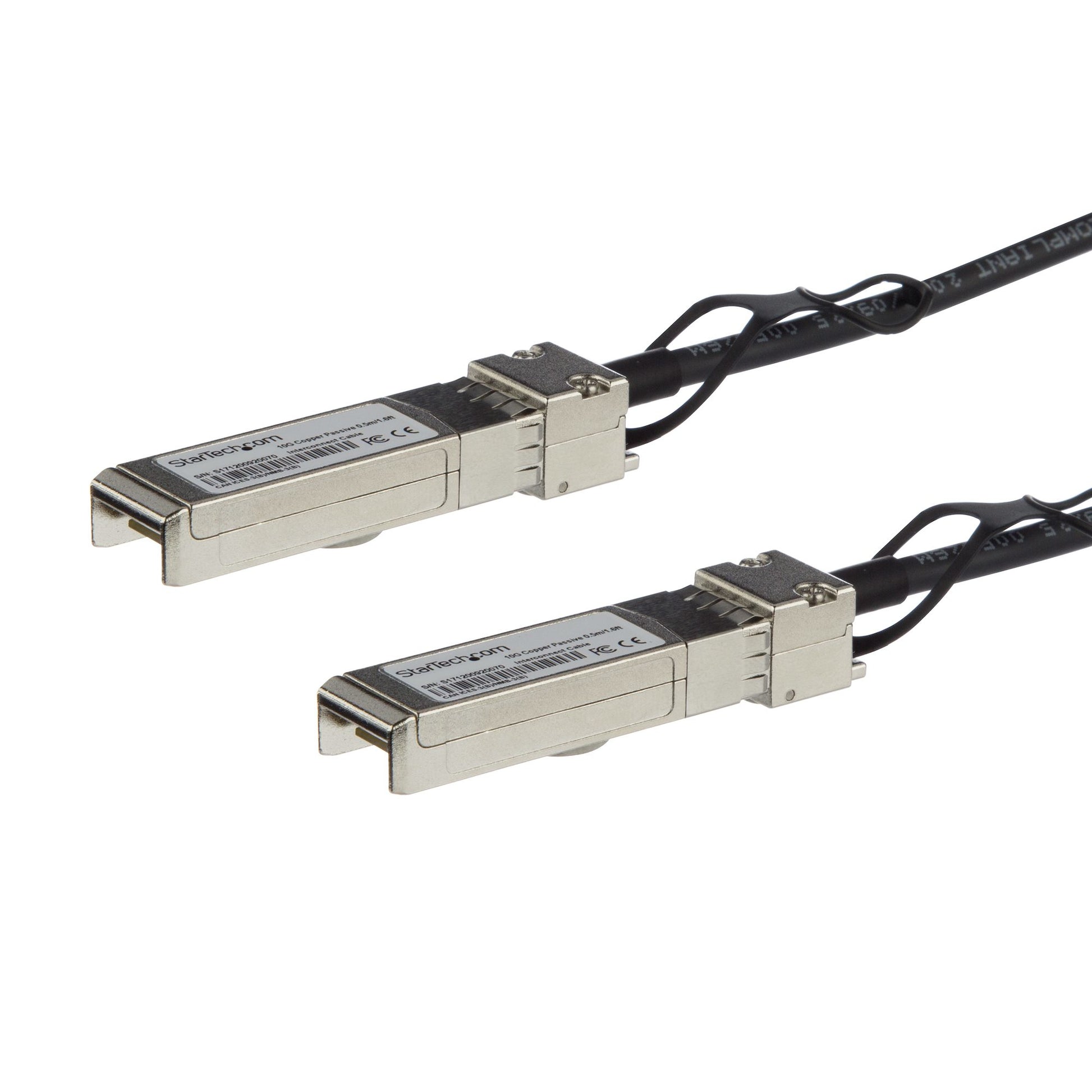 StarTech.com MSA Uncoded Compatible 3m 10G SFP+ to SFP+ Direct Attach Breakout Cable Twinax - 10 GbE SFP+ Copper DAC 10 Gbps Low Power Passive Transceiver Module DAC product image