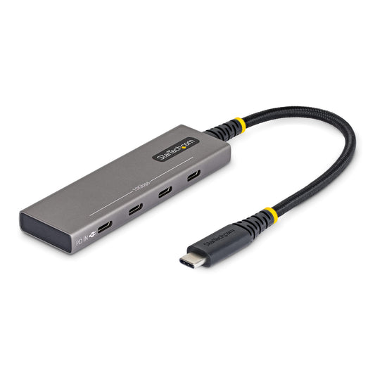 StarTech.com 4-Port USB-C Hub, 10Gbps, 100W PD Charging, 4x USB-C Ports, Overcurrent Protection, PCR Aluminum, For MacBook / Dell / ThinkPad / HP / iPad / Tablet product image