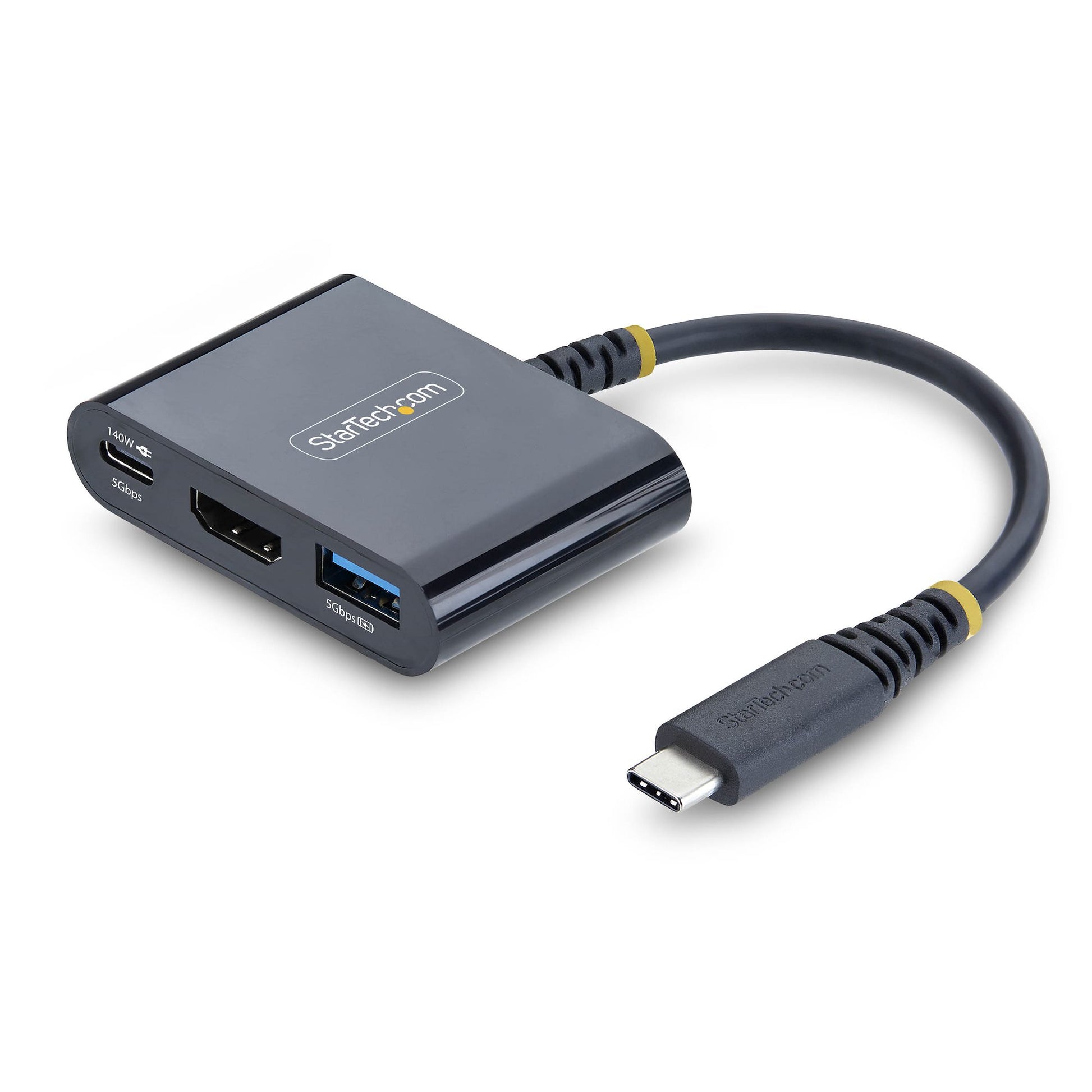 StarTech.com USB-C to HDMI Multiport Adapter with 140W PD Charging, 4K 60Hz HDMI, USB 5Gbps Hub, Mini Dock For MacBook / Dell / Thinkpad / HP / iPad / Tablets product image