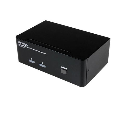 StarTech.com 2 Port Dual DisplayPort USB KVM Switch with Audio & USB 2.0 Hub - TAA product image