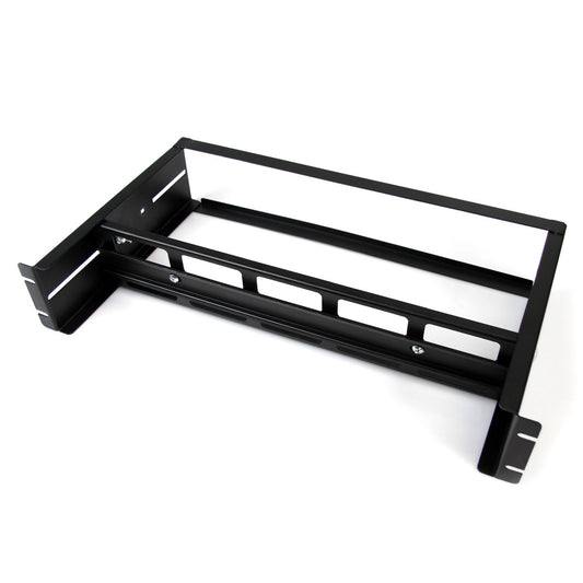 StarTech.com 2U DIN Rail Kit for Standard 19" Rack - Adjustable Depth Rackmount DIN Rail with Top Hat, Mini, G Rails, 27lbs/12.5kg Weight Capacity product image
