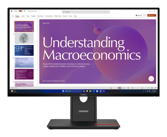 Lenovo ThinkVision T24D-40 computer monitor 60.5 cm (23.8") 1920 x 1080 pixels Full HD LCD Black - Lenovo