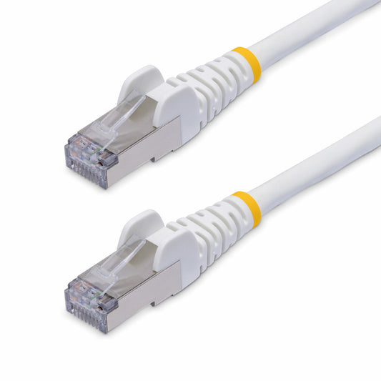 StarTech.com 15m White CAT8 Ethernet Cable, Snagless RJ45, 25G/40G, 2000MHz, 100W PoE++, S/FTP, 26AWG Pure Bare Copper Wire, LSZH, Shielded Network Patch Cord w/Strain Reliefs, Individually Tested - StarTech.com