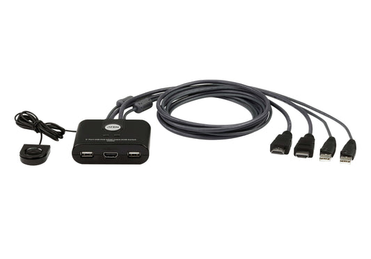 ATEN 2-Port USB FHD HDMI Cable KVM Switch - ATEN