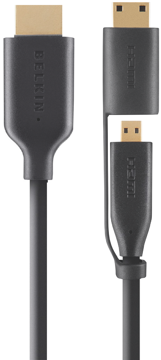 Belkin Essntl HiSpd Mcro HDMI Cbl w/Mini Adptr (F3Y144QE2M)