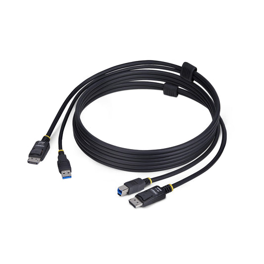 StarTech6ft (1.8m) DisplayPort and USB 5Gbps KVM Cable, 4K 60Hz, Universally Compatible DP 1.2/USB 3.0 Combo Cable for KVM Switches