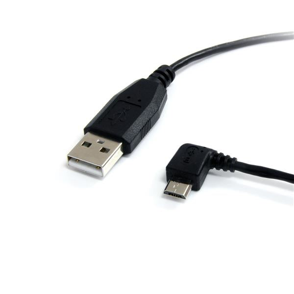 StarTech.com 1 ft Micro USB Cable - A to Left Angle Micro B product image