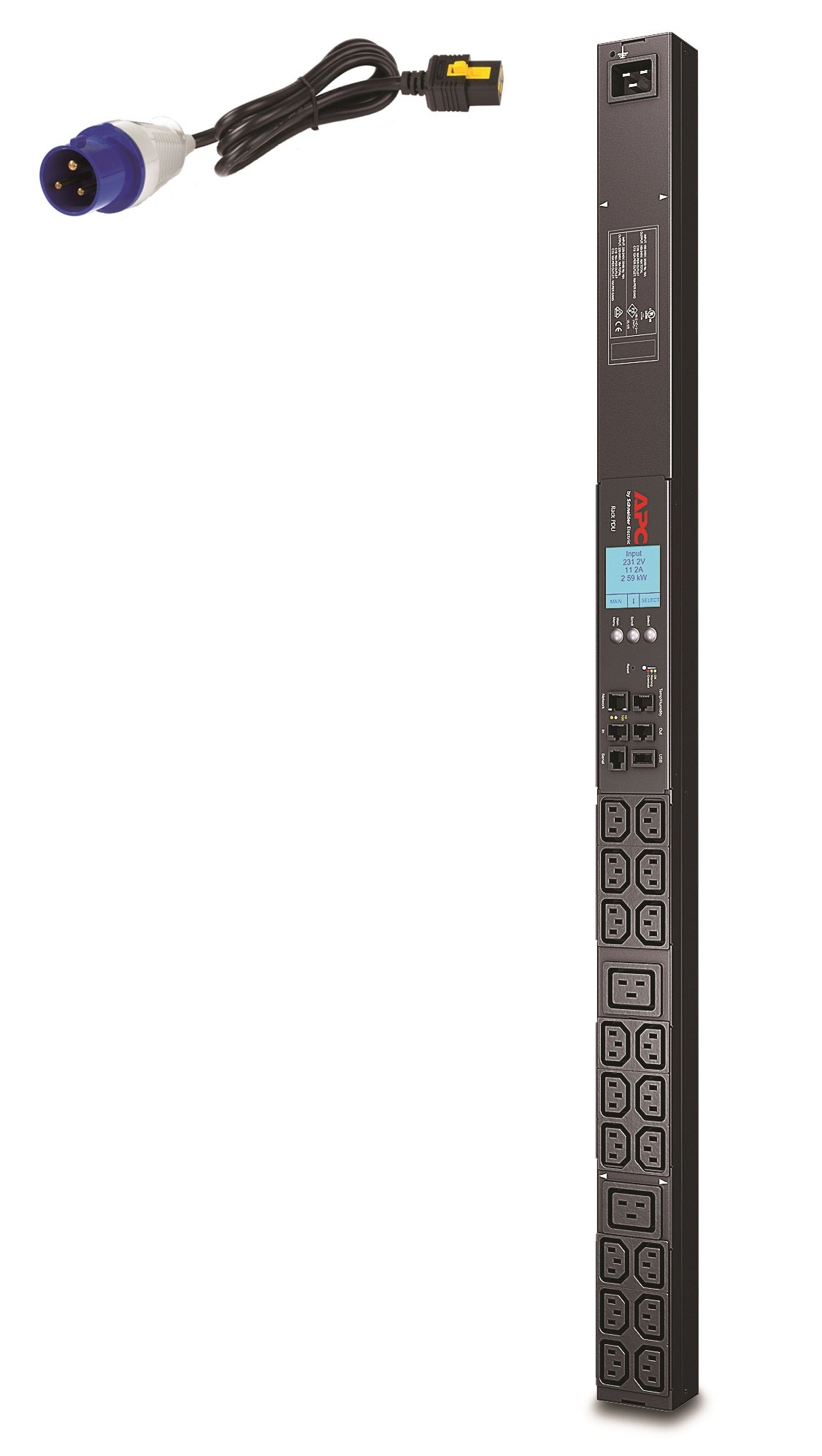 APC AP8858EU3 power distribution unit (PDU) 20 AC outlet(s) 0U product image