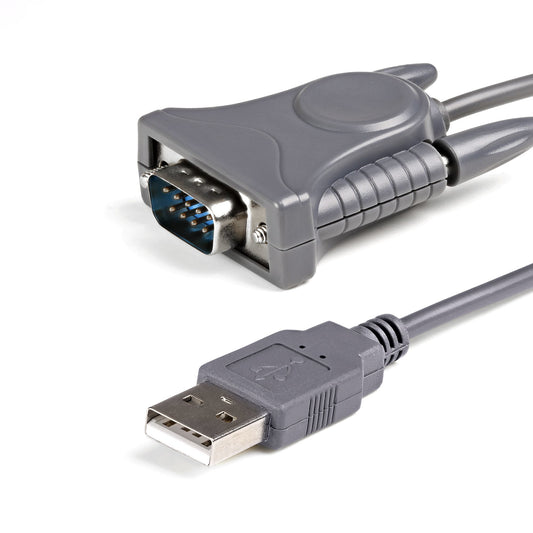 StarTech 3ft (91cm) 1-Port USB to Serial Cable, DB9/DB25 RS232 to USB Converter, Prolific, USB to Serial Adapter