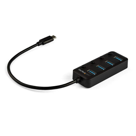 StarTech.com 4 Port Bus Powered USB C Hub with Individual On/Off Switches, USB 3.0 (5Gbps) Expansion Hub, Desktop/Laptop USB-C to USB-A Splitter product image