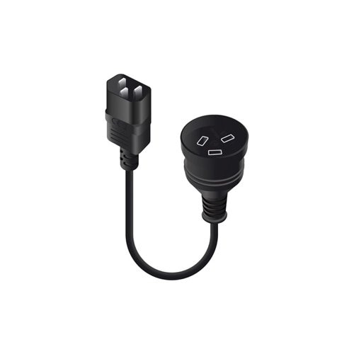 ALOGIC 1.5M IEC C14 TO AUS 3 PIN MAINS PLUG MALE TO FEMALE (MF-C14AUS3P-1.5)