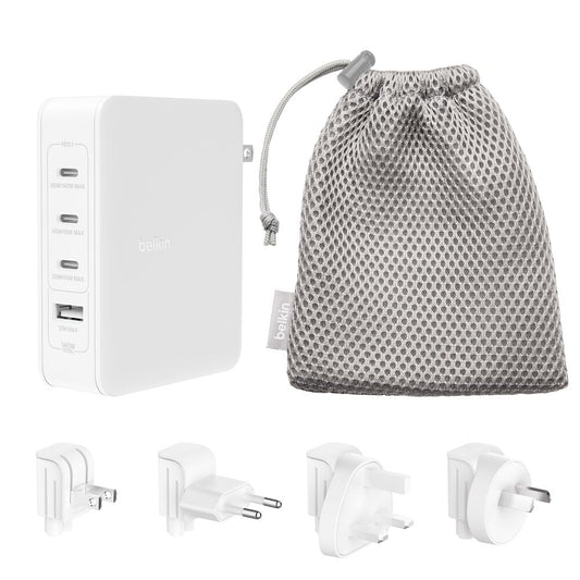 Belkin BoostCharge 140W Travel 4-Port GaN Wall (WCH014BTWH-V3)