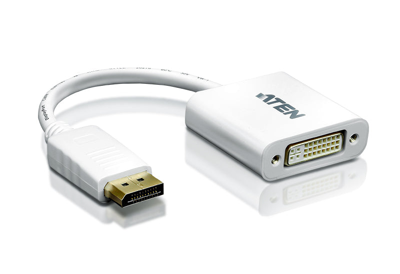 ATEN DisplayPort to DVI converter, PC: Up to UXGA / HDTV: Up to 1080i,1080p - ATEN