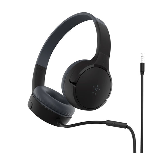 Belkin SOUNDFORM Mini Wired On-Ear Headphones (AUD004BTBK)