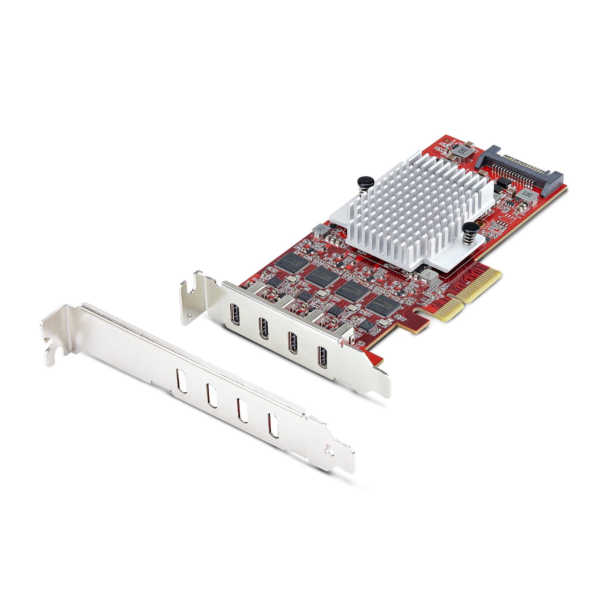 StarTech.com 4-Port USB Type-C PCIe Card, USB 3.2 10Gbps, USB-C PCI Express Expansion Card, 4x Independent USB Controllers, Windows/Linux/macOS, TAA-Compliant product image