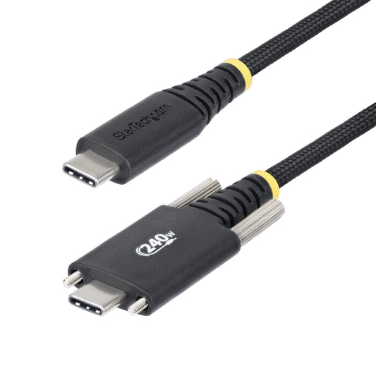 StarTech.com 6ft (2m) USB-C Charging Cable, Durable and Ultra-Flexible, Side Screw Locking, 240W (5A) PD EPR, USB 2.0 Laptop Charger Cable, USB-IF Certified, Rugged USB-C Charging Cord product image