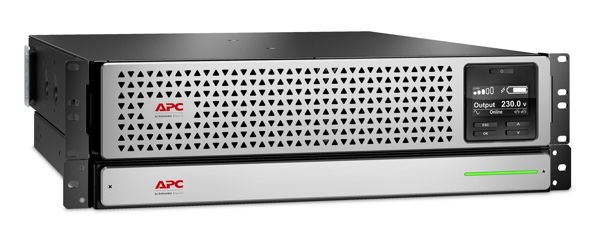 APC Smart-UPS On-Line, 2200VA, Rackmount 3U, 230V, 6x C13+2x C19 IEC outlets, SmartSlot, Extended runtime, W/ rail kit,W/ Lithium-ion external battery product image