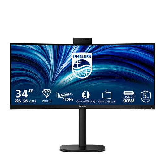 Philips 3000 series 34B2U3600CH/75 computer monitor 86.4 cm (34") 3440 x 1440 pixels Wide Quad HD LCD Black
