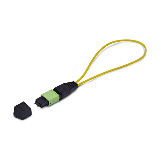 StarTech.com MPO Loopback Plug, Single Mode 9/125 MPO-12 Male Fiber Loopback Adapter, MPO/MTP-APC Connector Loopback Test Plug, MPO Male Loopback Tester product image