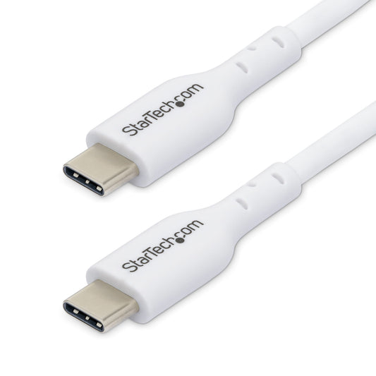 StarTech.com 10ft (3m) USB-C Charging Cable, Charge & Sync, 60W (3A) PD, USB 2.0 Laptop Charger Cable, TPE Jacket - White USB C Charging Cord product image