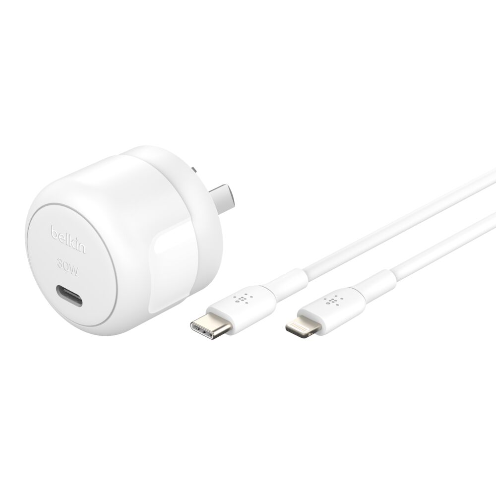 Belkin BoostCharge Compact USB-C Wall Charger 3 (WCA008AU1MWH-B5)