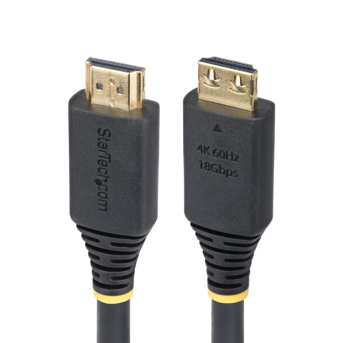 StarTech.com 5m (16ft) High Speed HDMI Cable with Gripping Connectors, 4K 60Hz/1440p 144Hz, HDR10/HDCP 2.2/ARC, 18Gbps, UHD HDMI Cord for TV/Monitor/Display, TPE Jacket - StarTech.com
