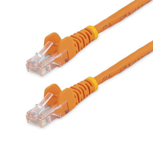 StarTechCat5e Ethernet Patch Cable with Snagless RJ45 Connectors - 5 m, Orange