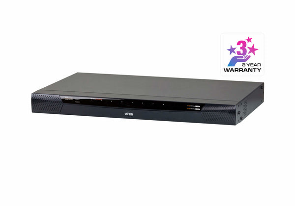 ATEN 8-Port 2-Bus CAT5e/6 KVM Over IP Switch, LUC (Laptop USB Console), with Audio & Virtual Media Support