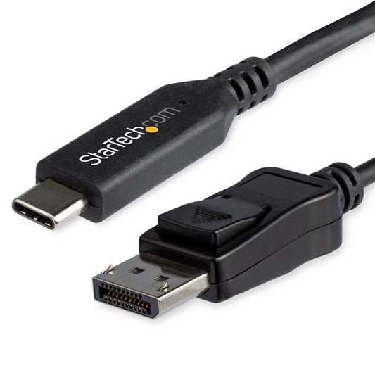 StarTech.com 6ft (1.8m) USB C to DisplayPort 1.4 Cable - 4K/5K/8K USB Type-C to DP 1.4 Alt Mode Video Adapter Converter - HBR3/HDR/DSC - 8K 60Hz DP Monitor Cable for USB-C/Thunderbolt product image