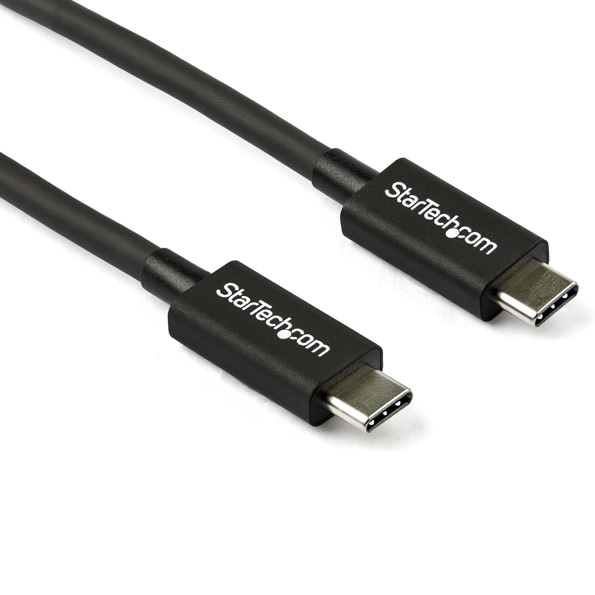 StarTech.com 2.6ft (80cm) Thunderbolt 3 Cable, 40Gbps, 100W PD, 4K/5K, Thunderbolt Certified, Compatible with Thunderbolt 4/USB 3.2/DisplayPort product image