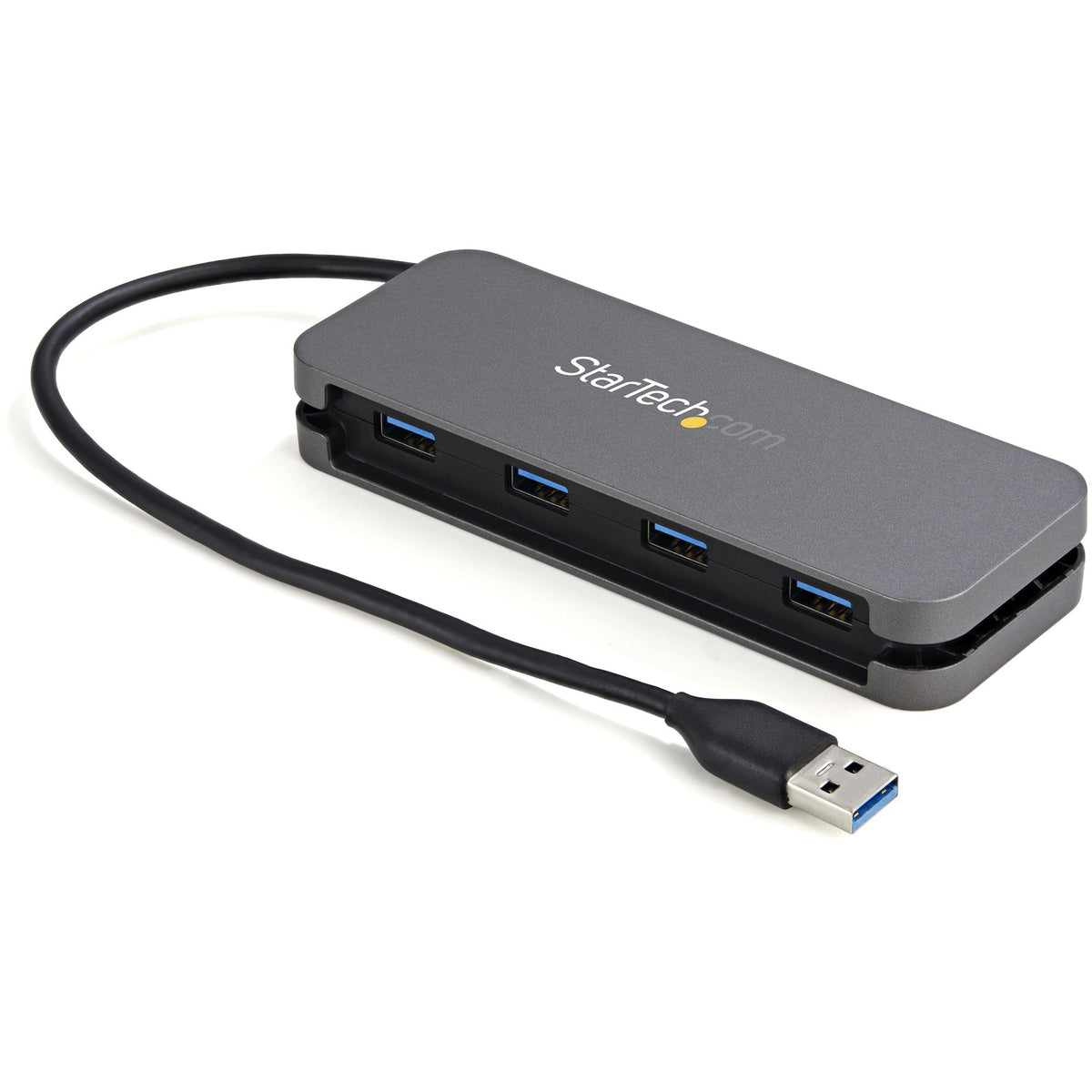 StarTech.com 4 Port USB 3.0 Hub - USB-A to 4x USB-A - SuperSpeed 5Gbps Portable USB 3.2 Gen 1 Type-A Hub - USB Bus Powered - Laptop/Desktop USB Hub with Long Cable 28cm & Cable Management - StarTech.com