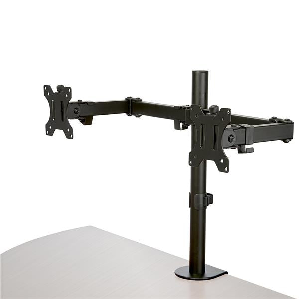 StarTech.com Desk Mount Dual Monitor Arm - Desk Clamp / Grommet VESA Monitor Mount for up to 32" (17.6lb/8kg) Displays - Ergonomic Articulating Monitor Arm - Height Adjustable/Tilt/Swivel/R… product image