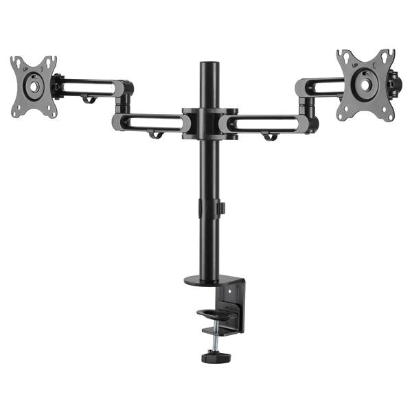 StarTech.com Desk Mount Dual Monitor Arm - Desk Clamp VESA Compatible Monitor Mount for up to 32" (17.6lb/8kg) Displays - Ergonomic Articulating Monitor Arm - Height Adjustable/Tilt/Swivel/… product image