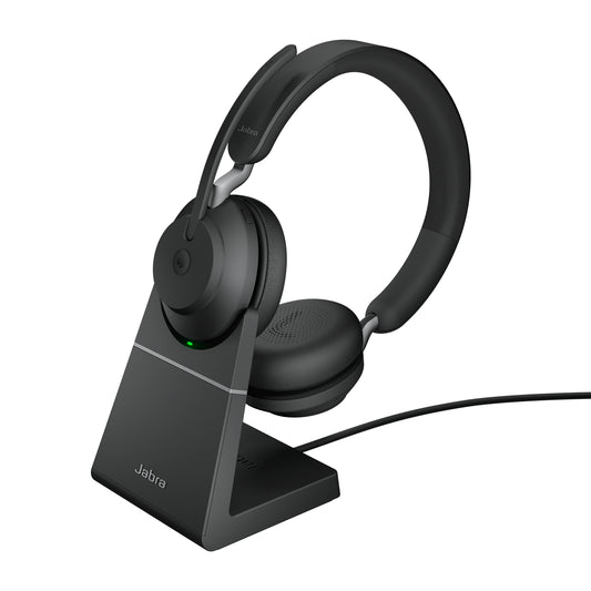 Jabra Evolve2 65 USB-C Black MS Chrg stand Stereo product image